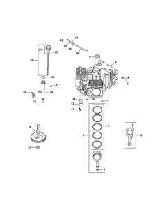 Kohler Cv730-3130 Crankcase Group Diagram and Parts List for L48-KH (53AH8CTB050-25HP)(2011) Cub Cadet Lawn Tractor